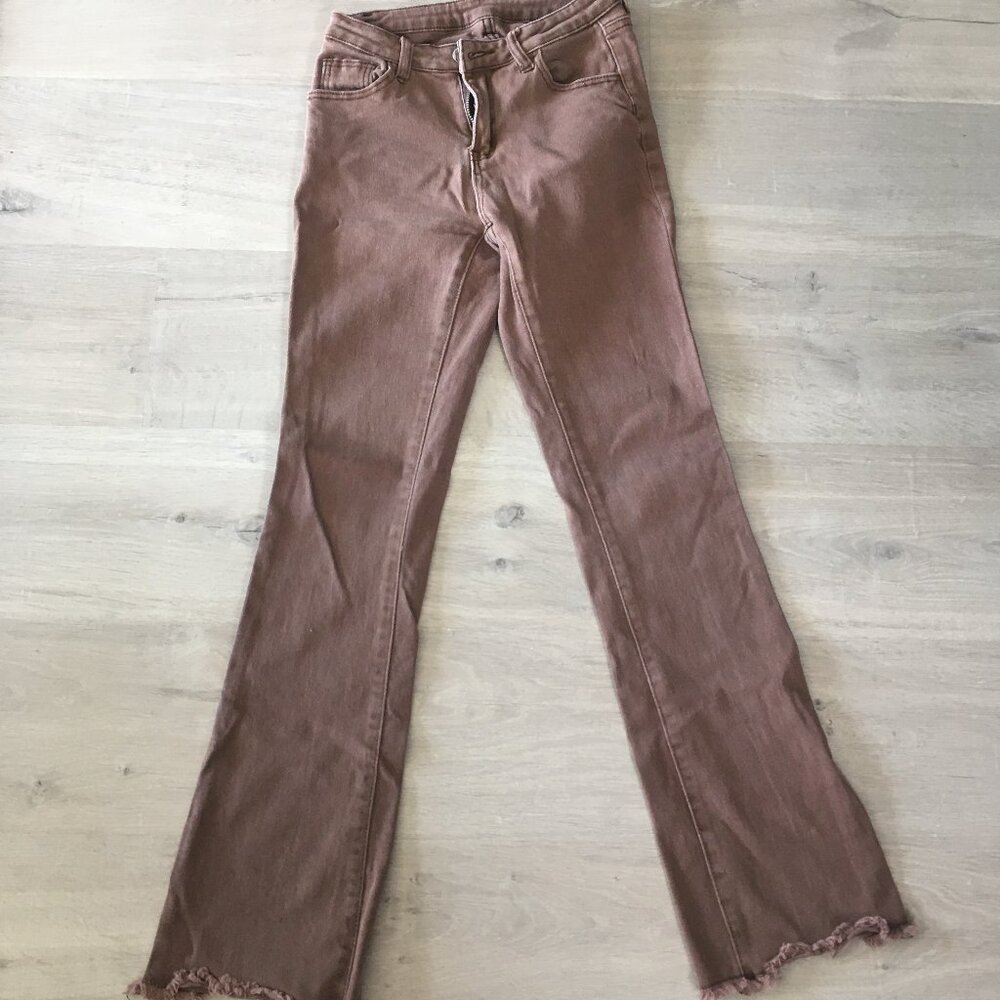 SheIn brown boot cut pants